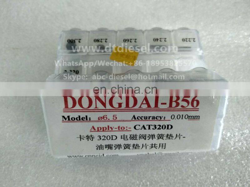 320D solenoid valve and nozzle shims