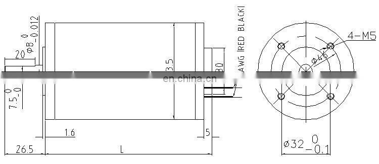 OD 63 mm 12v 70w electric dc motor 3000 rpm 4000 rpm brushed 24v high speed permanent magnet motor BMM375