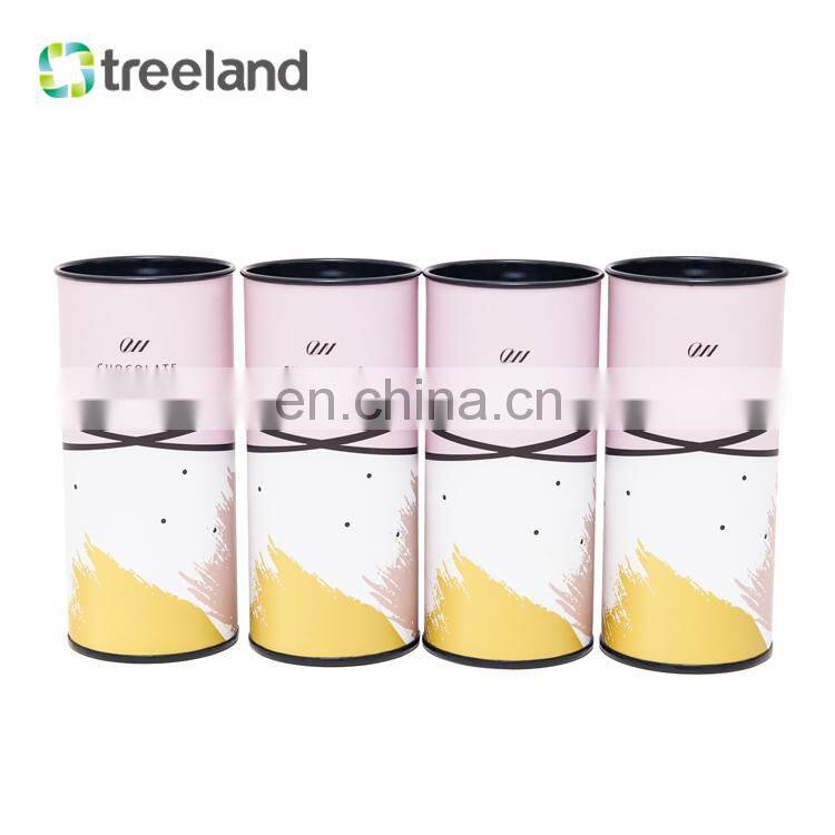 Chocolate Tube Box Custom Made Candy Package Quality Paper Tube Sweets Canister