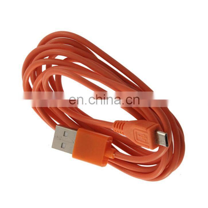 New Orange Universal 2M Micro USB Data To USB Phone Charging Cable Line EV Charging Cable