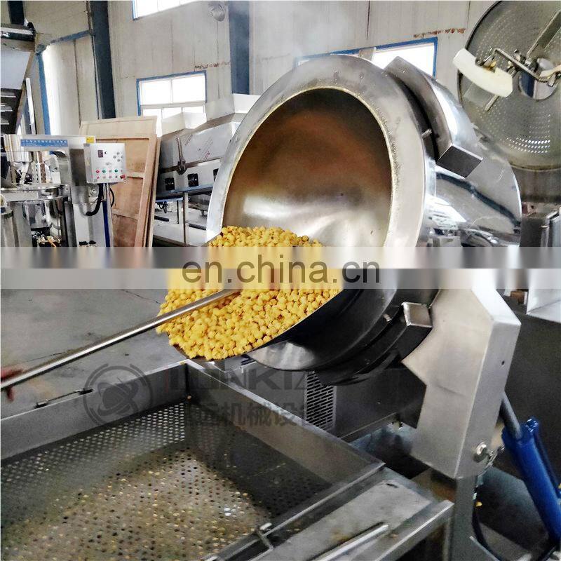 Big Capacity Automatic Industrial Caramel Flavored Gas Electric Popcorn Machine