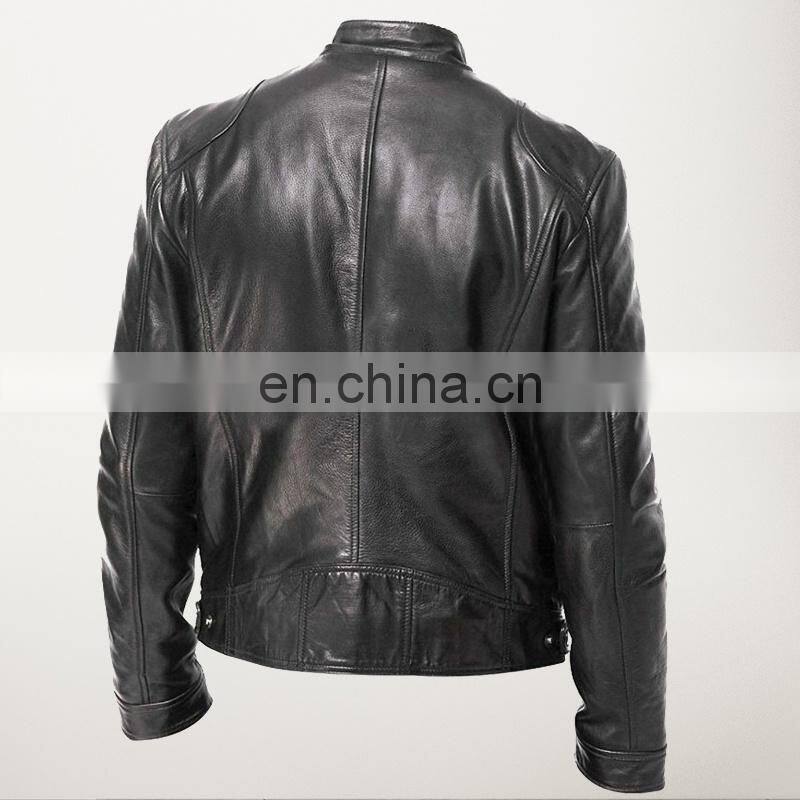 New style men's motorcycle wear plus size casual bomber jacket PU leather jacket