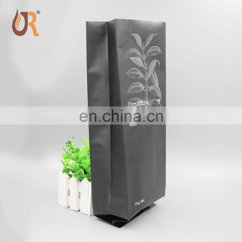 Laminated aluminum foil zip lock bag stand up pouch /matt white foil pouch /zip lock coffee bag with degassing valve