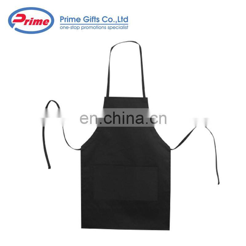 Hot Sale Black Cotton Apron with Custom Logo Printed