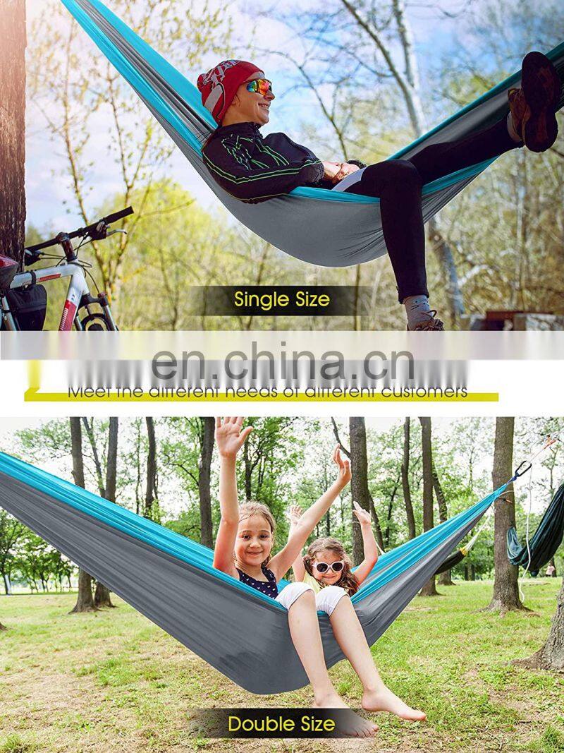 2021 New Outdoor Camping Hanging Folding Knit Hammock backpacking Survival or Travel Single & Double hammock outdoor