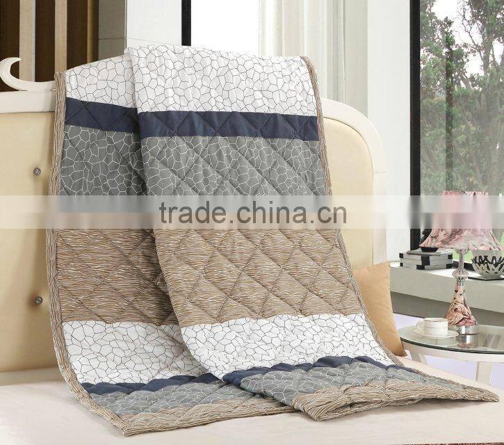 100% polyester Queen size printed yellow floral bed quilt queen chinese comforter set