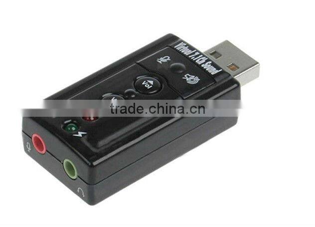 Hot sale USB External 7.1 Channel Audio Device Sound Card Adapter For Laptop