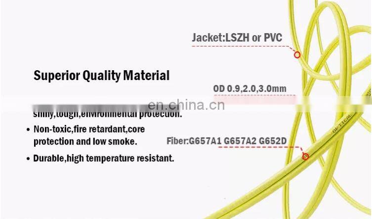 Sc APC-Sc Upc 3m Simplex Mode 2.0mm or 3.0mm FTTH Optical Patchcord Jumper