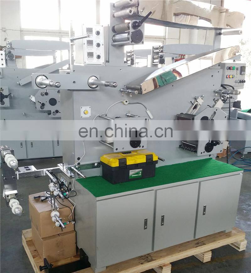 UGS21S 2 PLUS 1 color roll to roll Automatic fabric label flexo Printing machine, ribbon trademark flexographic printer