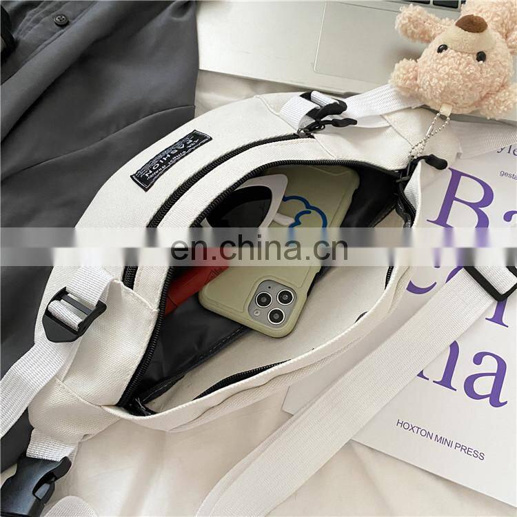 Trendy brand crossbody bag sports wild chest bag hip-hop one-shoulder female student waist bag