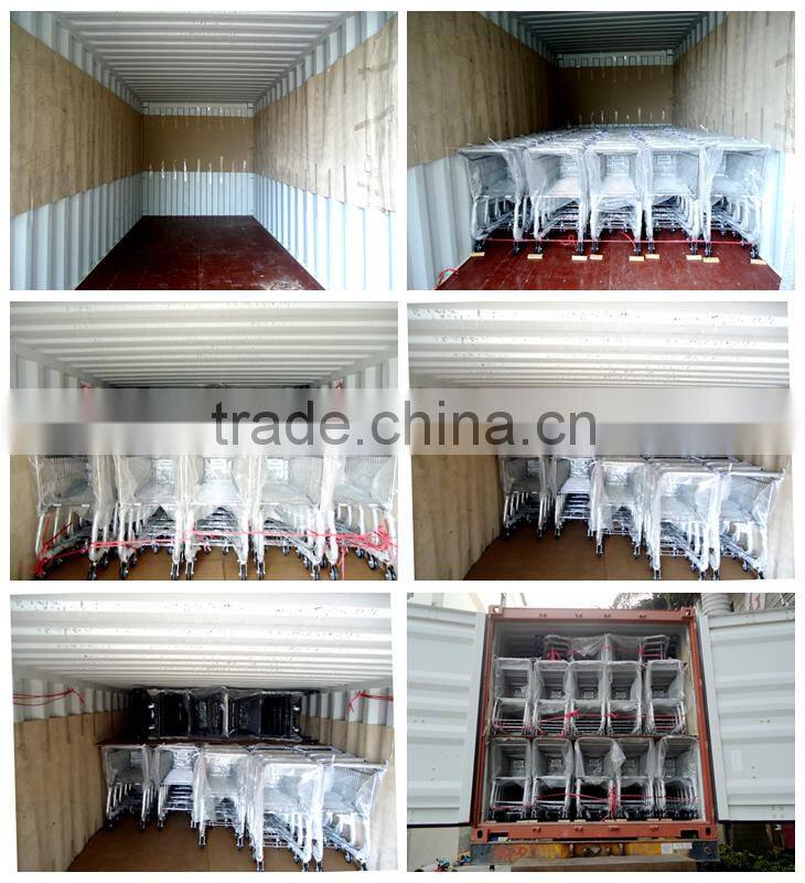 180L Large Wire Metal Shopping trolley With Child Seat and belt