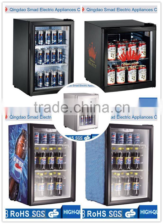 beverage cooler showcase, single glass door cooler with lamp