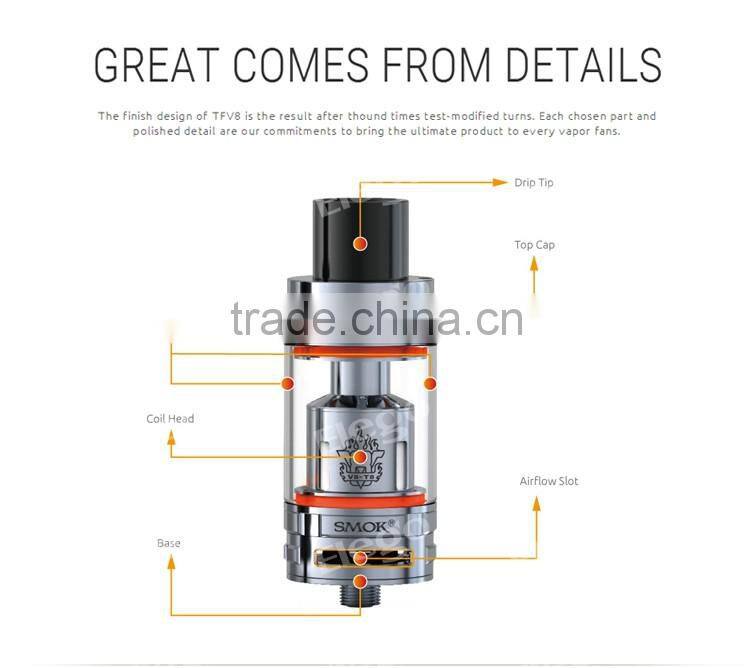 Super Power! Stock Offer TFV8 Cloud Beast Tank with Turbo, 260W SMOK TFV8