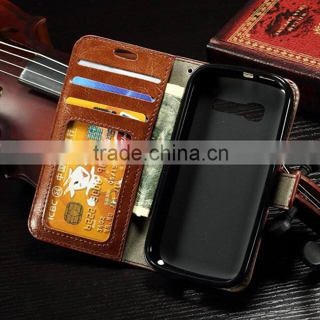 Luxury wallet stand leather case flip cover For Alcatel One Touch Pop C3 C5 C7 Idol mini 4033 5036 6012 7040