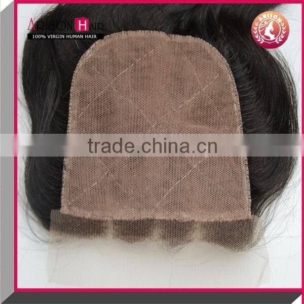 Virgin Peruvian 3 part silk base Lace Closure Full Lace Frontal Closures cheap stock Silk Base Lace Closure