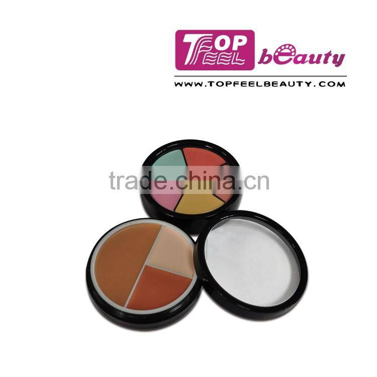 Hot sale! OEM concealer makeup cosmetics palette with transparent cap