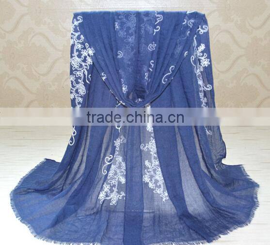 Best Selling Autumn Winter Fashion Embroidered Cotton Shawl For Women