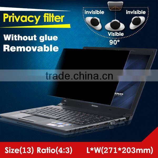 180 Degree 2 Way 4H Hardness Computer Privacy Dark Anti-peek anti spy screen protector for laptop
