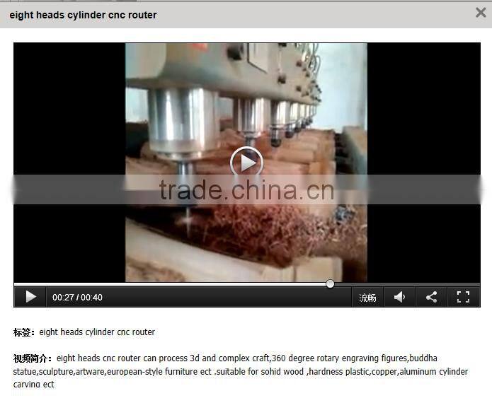 2016 high quality new design cheap price 4 axis 3d wood cnc machine