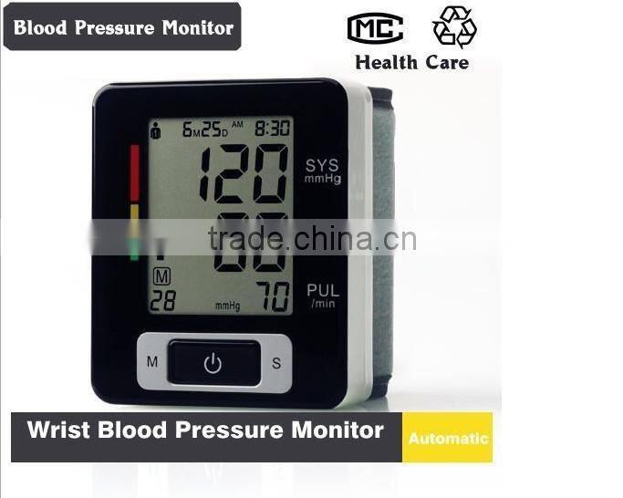 high quality digital watch wrist type blood pressure monitor large lcd blood pressure monitor made in china EG-W06