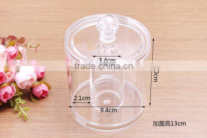 C23 ANPHY PS Crystal Bottle Jewelry Storage Makeup Holder Cup Transparent with Lid