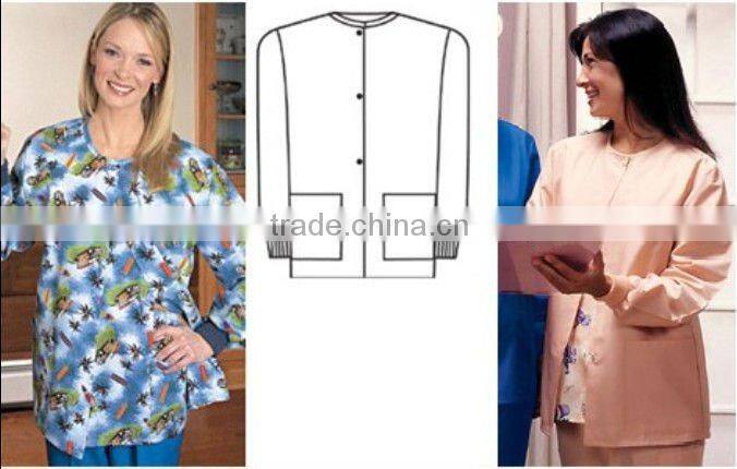 Contrasting and Printed Tops Nurse Uniforms For Sale