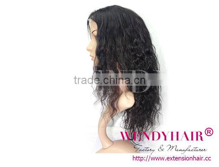 wendy wig product body wave natural color 100% handemade indian women hair wig