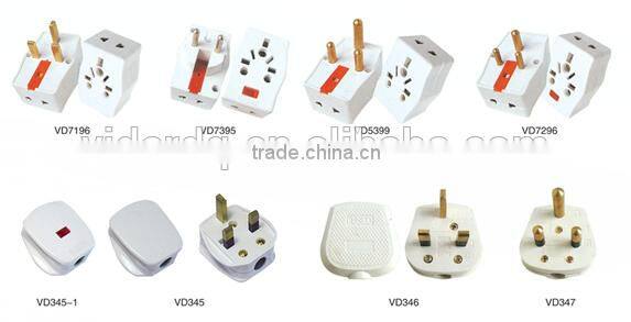 2 Round Pin Electrical Plug Adapter