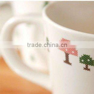 High-grade Romantic handpaingting bone china hot coffee cup with Lovely Design