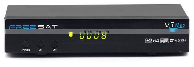 Original manufacture support cccam newcam powrvu biss key 3G youtube DVB-S2 satellite TV decorder freesat V7 max set top box