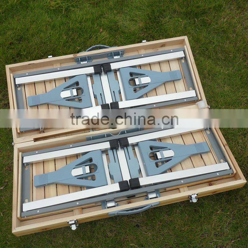 wooden garden folding table