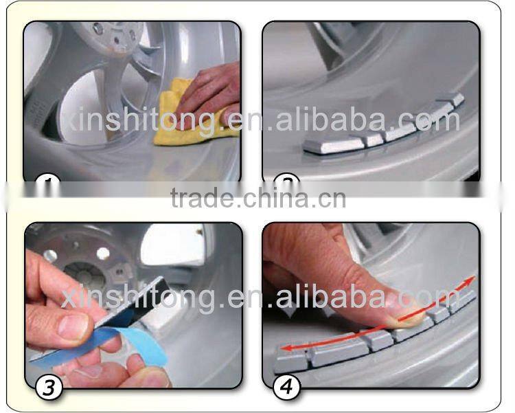 Zinc stick on wheel weight
