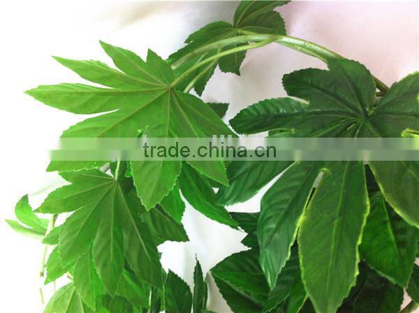 China Natural decorative artificial hanging plam tree leaves with happy price