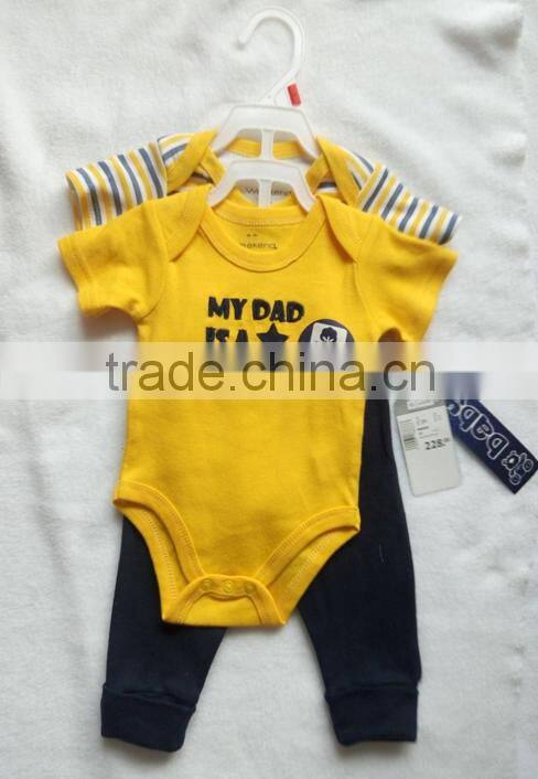 High quality 3pcs baby clothes sets infant clothes sets (in stock)