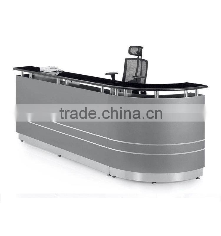 Modern Half Carved Front Office Desk Design