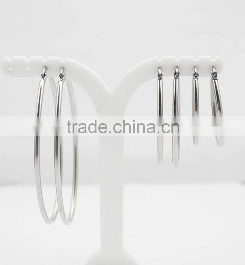 Latest fashion jewelry 316L Stainless steel hoop earrings