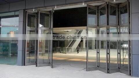 Largest automatic Folding door/ customized door/tempered glass CE/UL