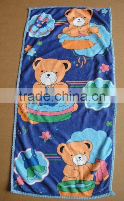 100% polyester animal print children microfiber towel
