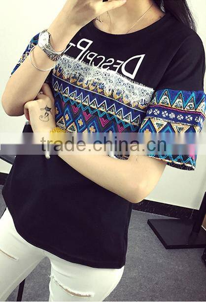 Cartoon blouse short-sleeved t-shirts students leisure large size shirt of china style t shirt