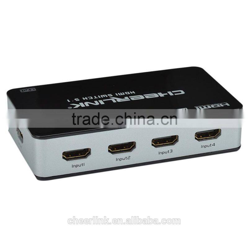 5x1 hdmi switch 501 hdmi v1.4 with ultra hd 2160p and 3d / remote control -black