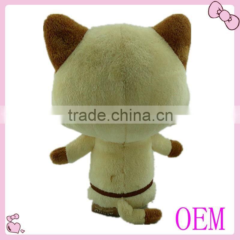 Custom plush cat customized plush cat gift and toy for baby and kids
