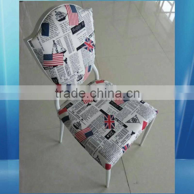 steel base powder painting colorful dining chair