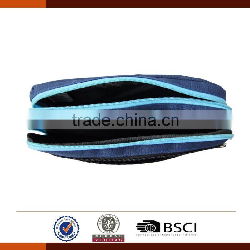 colorful 600D multi pocket pencil case with zipper