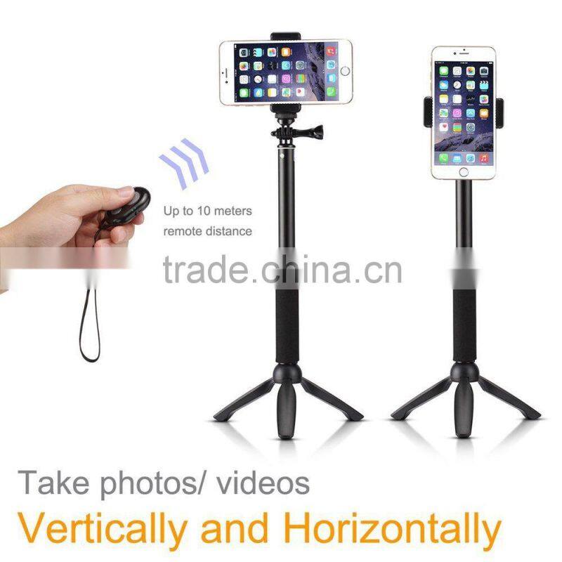 High quality customized selfie stick bluetooth selfie remote for iPhone and camera