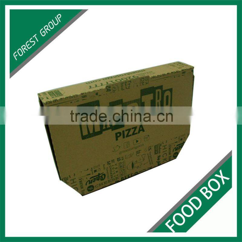 FOOD GRADE DISPOSABLE CORRUGATED FOOD TAKE AWAY BOX FOR PIZZA WITH PRINT