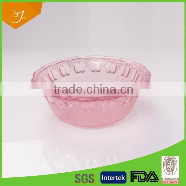 Custom logo Promotional Giveaway Present Glassware Bowl,Diamond Transparent Round Salad Bowl