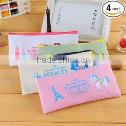 Fancy Cute Cartoon Horse print Pencil Pen bags