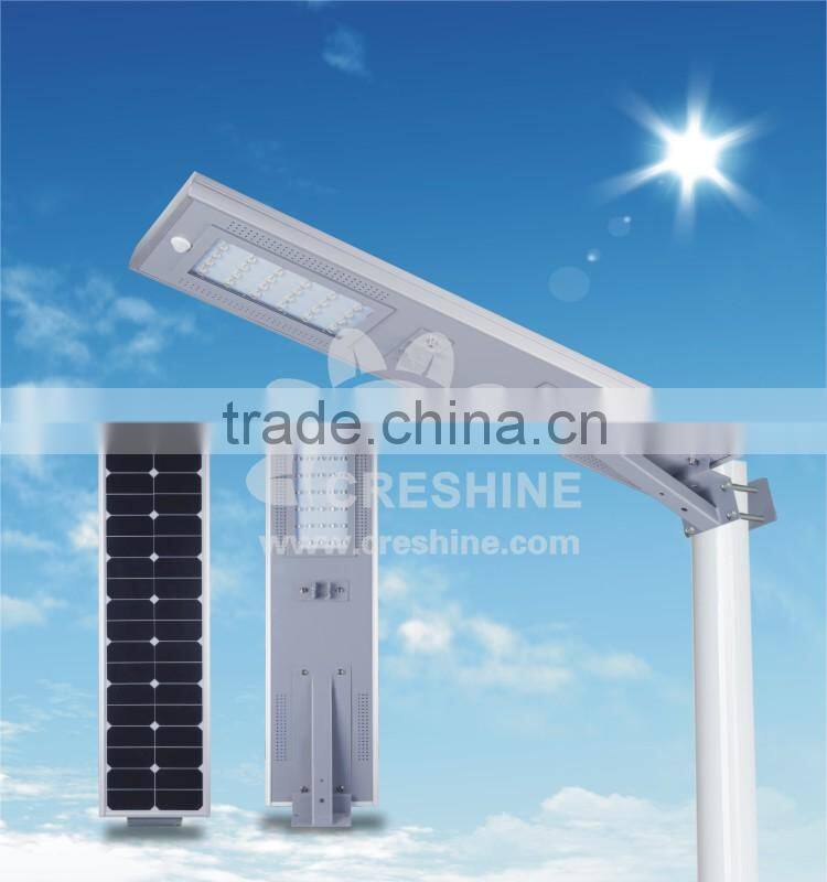 Modern Design Auto PIR Sensor integrated solar LED street Lamp all in one