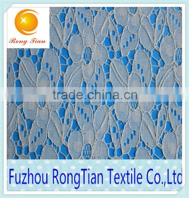 High quality white floral embroidery french lace fabric wholesale