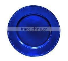 Blue charger plate